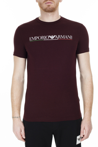 Emporio Armani - Emporio Armani Erkek T Shirt S 6G1TB8 1J11Z 0348 BORDO