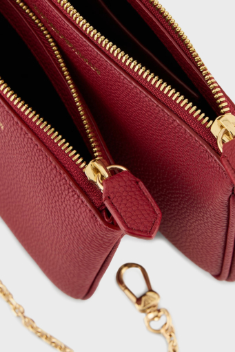 Emporio Armani Fermuarlı Çıkarılabilir Zincirli ve Askılı Bayan Çanta EW000540AF1 2036M 5008 BORDO - 4
