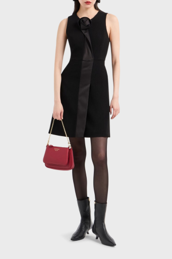 Emporio Armani Fermuarlı Çıkarılabilir Zincirli ve Askılı Bayan Çanta EW000540AF1 2036M 5008 BORDO - 6