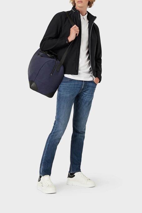 Emporio Armani Fermuarlı Rüzgar Geçirmez Dik Yaka Regular Fit Erkek Mont 8N1BD2 1NZAZ 0920 LACİVERT - 5