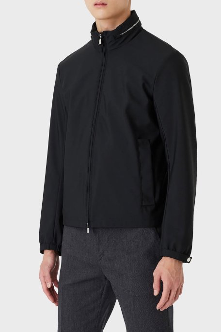Emporio Armani Fermuarlı Rüzgar Geçirmez Dik Yaka Regular Fit Erkek Mont 8N1BD2 1NZAZ 0999 SİYAH - 1