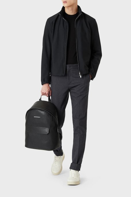 Emporio Armani Fermuarlı Rüzgar Geçirmez Dik Yaka Regular Fit Erkek Mont 8N1BD2 1NZAZ 0999 SİYAH - 2