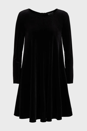 Emporio Armani Fermuarlı Şönil Kloş Bayan Elbise 6R2A6B 2JVZZ 0999 SİYAH - 6