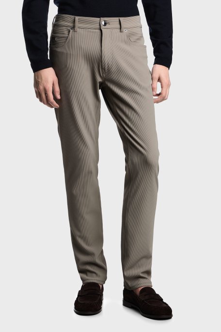 Emporio Armani Fitilli Regular Fit Normal Bel Düz Paça Erkek Kot Pantolon EM000062 AF14076 U6218 BEJ - 6