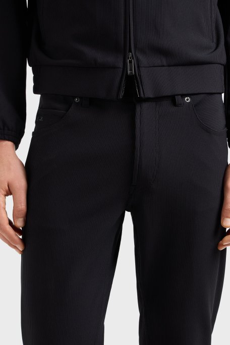 Emporio Armani Fitilli Regular Fit Normal Bel Düz Paça Erkek Kot Pantolon EM000062 AF14076 UC001 SİYAH - 10