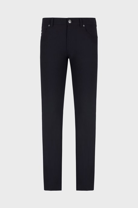 Emporio Armani Fitilli Regular Fit Normal Bel Düz Paça Erkek Kot Pantolon EM000062 AF14076 UC001 SİYAH - 12