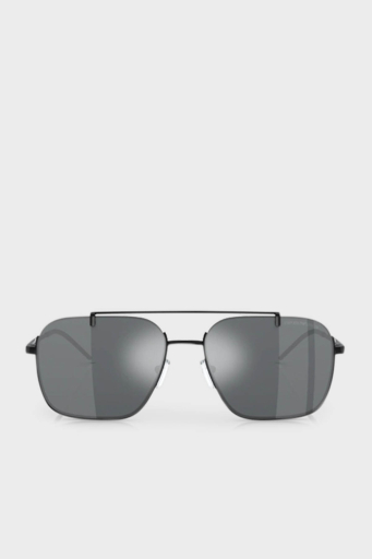 Emporio Armani Güneş Erkek Gözlük 0EA2150 30146G 57 Parlak Siyah-Açık Gri Ayna siy - 2