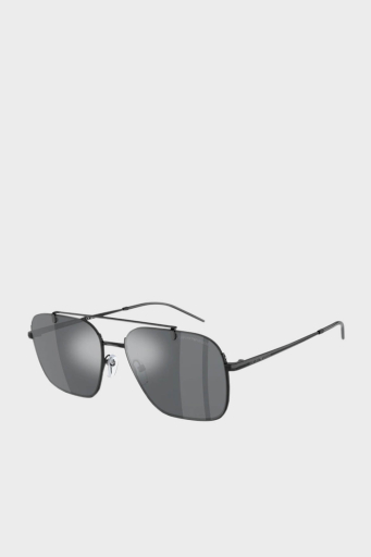 Emporio Armani Güneş Erkek Gözlük 0EA2150 30146G 57 Parlak Siyah-Açık Gri Ayna siy - 4