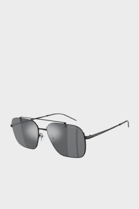 Emporio Armani Güneş Erkek Gözlük 0EA2150 30146G 57 Parlak Siyah-Açık Gri Ayna siy - 1