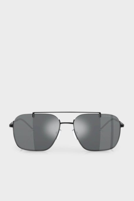 Emporio Armani Güneş Erkek Gözlük 0EA2150 30146G 57 Parlak Siyah-Açık Gri Ayna siy - 2