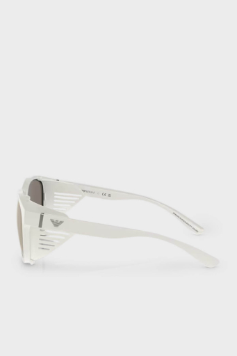 Emporio Armani Güneş Erkek Gözlük 0EA4216U 53445A 56 Mat Beyaz-Açık kahve Aynalı Al - 6