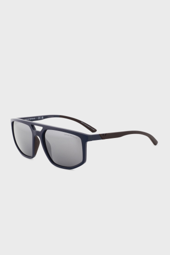 Emporio Armani Güneş Erkek Gözlük 0EA4248U 50016G 58 Mat Siyah-Açık Gri Aynalı Gümü - 1