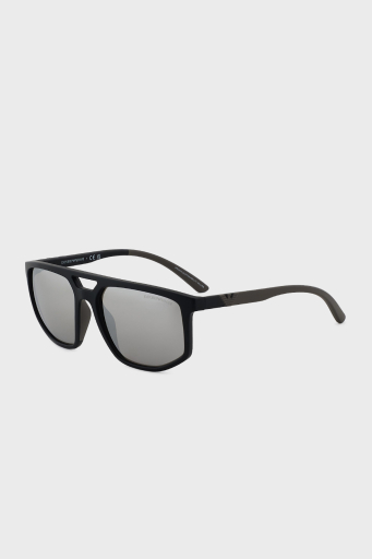 Emporio Armani Güneş Erkek Gözlük 0EA4248U 50016G 58 Mat Siyah-Açık Gri Aynalı Gümü - 4