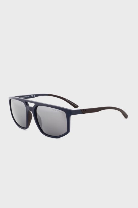 Emporio Armani Güneş Erkek Gözlük 0EA4248U 50016G 58 Mat Siyah-Açık Gri Aynalı Gümü - 6
