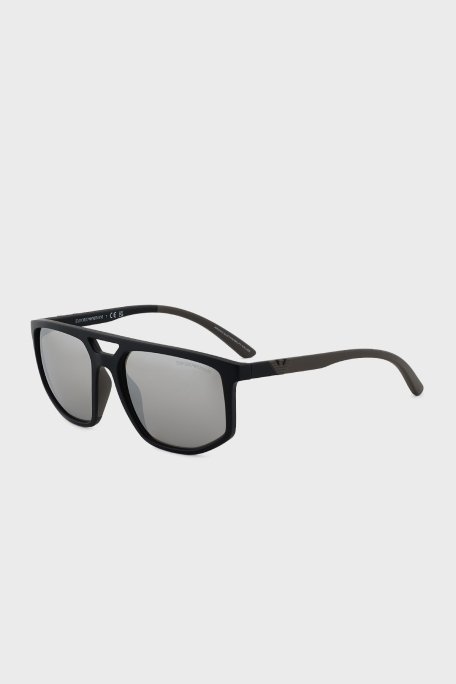Emporio Armani Güneş Erkek Gözlük 0EA4248U 50016G 58 Mat Siyah-Açık Gri Aynalı Gümü - 9