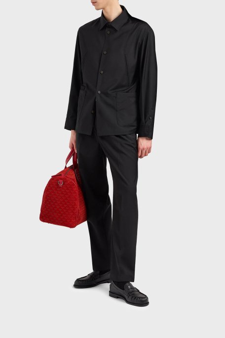 Emporio Armani Hafif Yün Regular Fit Normal Bel Düz Paça Erkek Pantolon EM001211 AF13821 UC001 SİYAH - 2