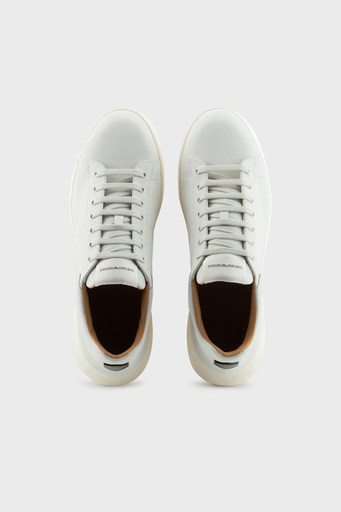 Emporio Armani Hakiki Deri Kalın Tırtıklı Taban Sneaker Erkek Ayakkabı X4X264 XF570 00894 EKRU - 3