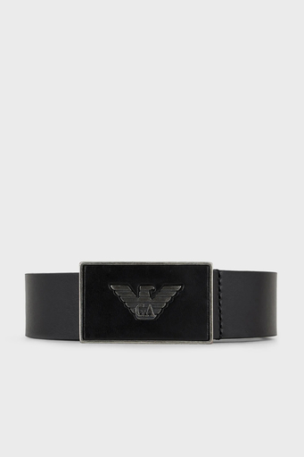 Emporio Armani Logo Baskılı Hakiki Deri Erkek Kemer Y4S196 YDC0G 80001 SİYAH - 1
