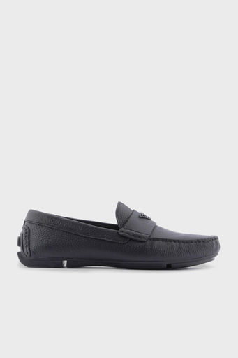 Emporio Armani Hakiki Deri Makosen Erkek Ayakkabı X4B124 XF665 00002 SİYAH - 1