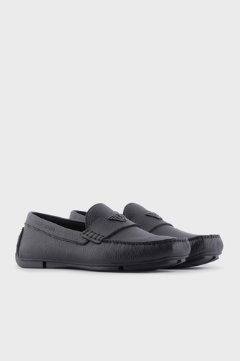 Emporio Armani Hakiki Deri Makosen Erkek Ayakkabı X4B124 XF665 00002 SİYAH - 2