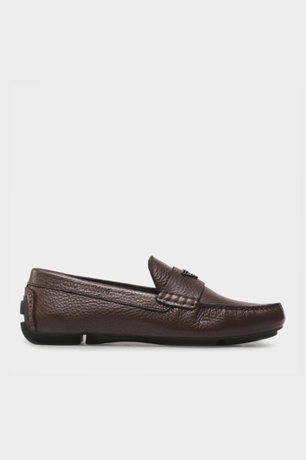 Emporio Armani Hakiki Deri Makosen Erkek Ayakkabı X4B124 XF665 00792 KAHVE - 1