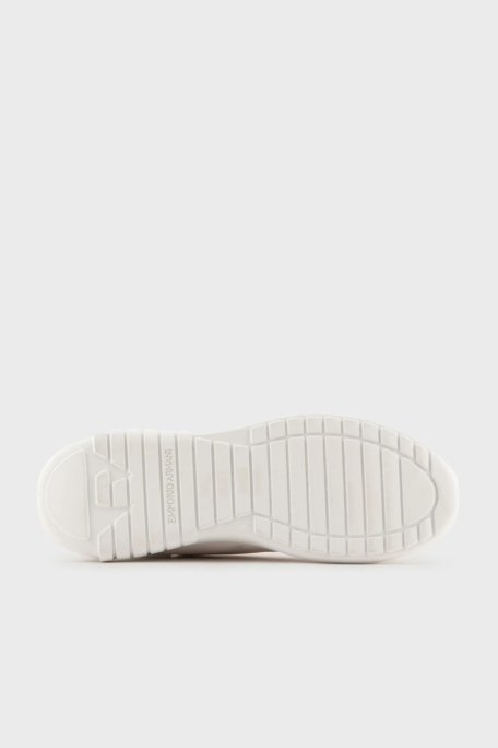 Emporio Armani Hakiki Deri Sneaker Bayan Ayakkabı X3X187 XN850 M696 BEYAZ-GÜMÜŞ - 12