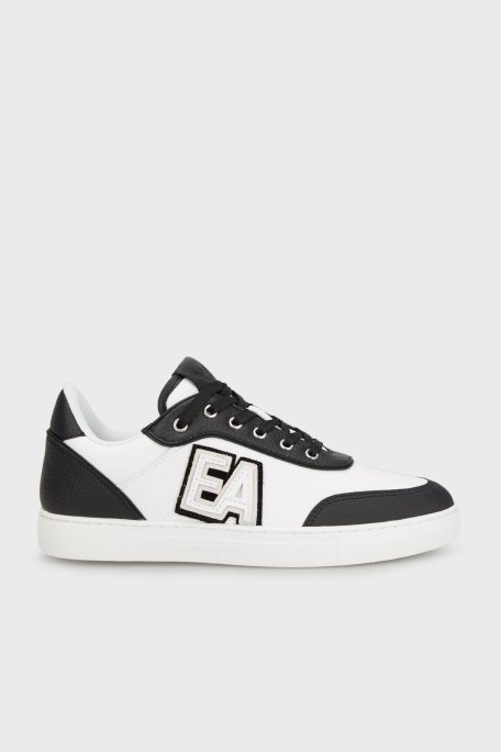 Emporio Armani Hakiki Deri Sneaker Bayan Ayakkabı X3X225 XF811 S277 SİYAH-BEYAZ - 1