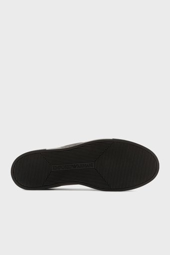 Emporio Armani Hakiki Deri Sneaker Erkek Ayakkabı X4X598 XN633 K001 SİYAH - 6