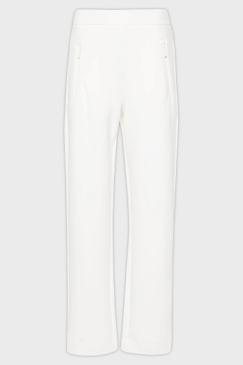 Emporio Armani Isı Yalıtımlı Relaxed Fit Çift Jarse Bayan Pantolon 3D2P6E 1JHSZ 0101 BEYAZ - 5