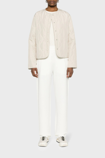 Emporio Armani Isı Yalıtımlı Relaxed Fit Çift Jarse Bayan Pantolon 3D2P6E 1JHSZ 0101 BEYAZ - 6