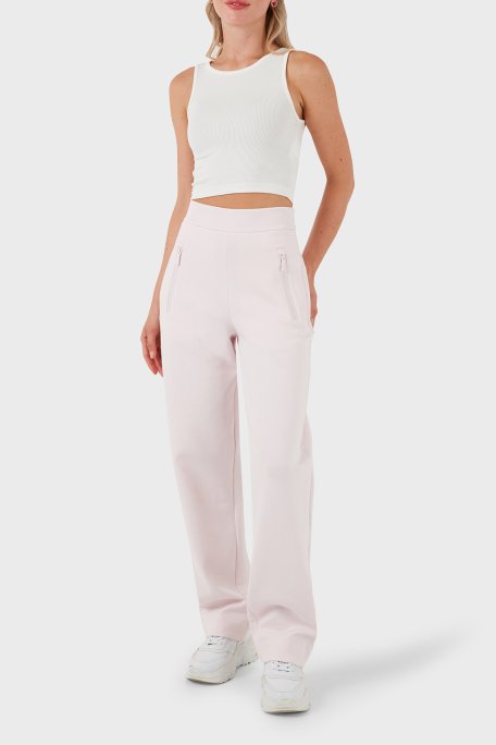 Emporio Armani Isı Yalıtımlı Relaxed Fit Çift Jarse Bayan Pantolon 3D2P6E 1JHSZ 0327 PUDRA - 1
