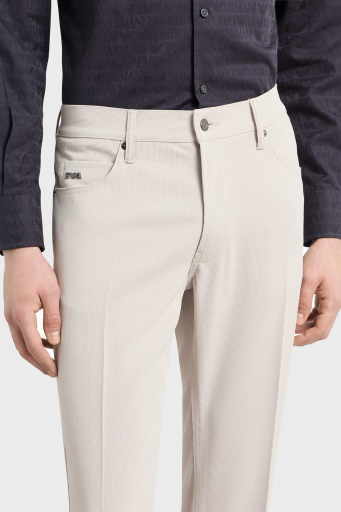 Emporio Armani J05 Streç Pamuklu Normal Bel Regular Fit Jeans Erkek Kot Pantolon 3D1J05 1NPQZ 06G2 BEJ - 10