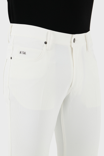 Emporio Armani J05 Streç Pamuklu Regular Fit Jeans Erkek Kot Pantolon 3D1J05 1NPQZ 0101 BEYAZ - 11