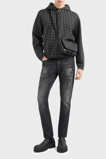 Emporio Armani J06 Düşük Bel Slim Fit Dar Paça Jeans Erkek Kot Pantolon 3D1J06 1D14Z 0006 SİYAH - 9