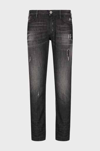 Emporio Armani J06 Düşük Bel Slim Fit Dar Paça Jeans Erkek Kot Pantolon 3D1J06 1D14Z 0006 SİYAH - 11