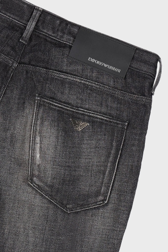 Emporio Armani J06 Düşük Bel Slim Fit Dar Paça Jeans Erkek Kot Pantolon 3D1J06 1D14Z 0006 SİYAH - 12