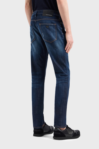 Emporio Armani J06 Düşük Bel Slim Fit Dar Paça Jeans Erkek Kot Pantolon 3D1J06 1D14Z 0942 LACİVERT - 2