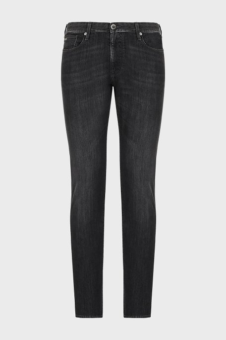 Emporio Armani J06 Pamuklu Düşük Bel Regular Fit Düz Paça Jeans Erkek Kot Pantolon 8N1J06 1D5QZ 0006 SİYAH - 6