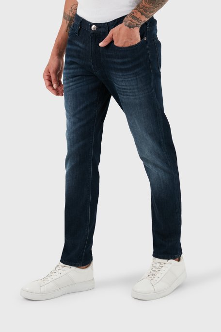 Emporio Armani J06 Slim Fit Düşük Bel Jeans Erkek Kot Pantolon 8N1J06 1D16Z 0942 LACİVERT - 4
