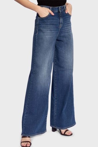 Emporio Armani J1C Yüksek Bel Regular Fit Geniş Paça Jeans Bayan Kot Pantolon 3D2J1C 2DY4Z 0942 LACİVERT - 6