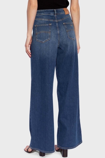 Emporio Armani J1C Yüksek Bel Regular Fit Geniş Paça Jeans Bayan Kot Pantolon 3D2J1C 2DY4Z 0942 LACİVERT - 8