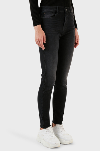 Emporio Armani J20 Pamuklu Yüksek Bel Skinny Fit Dar Paça Jeans Bayan Kot Pantolon 6R2J20 2DAXZ 0005 SİYAH - 3