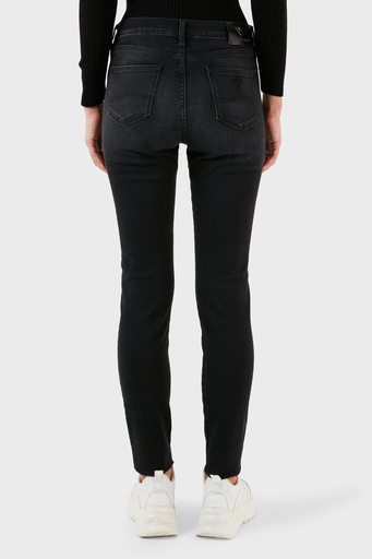Emporio Armani J20 Pamuklu Yüksek Bel Skinny Fit Dar Paça Jeans Bayan Kot Pantolon 6R2J20 2DAXZ 0005 SİYAH - 4