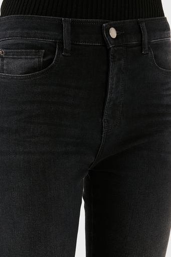 Emporio Armani J20 Pamuklu Yüksek Bel Skinny Fit Dar Paça Jeans Bayan Kot Pantolon 6R2J20 2DAXZ 0005 SİYAH - 5