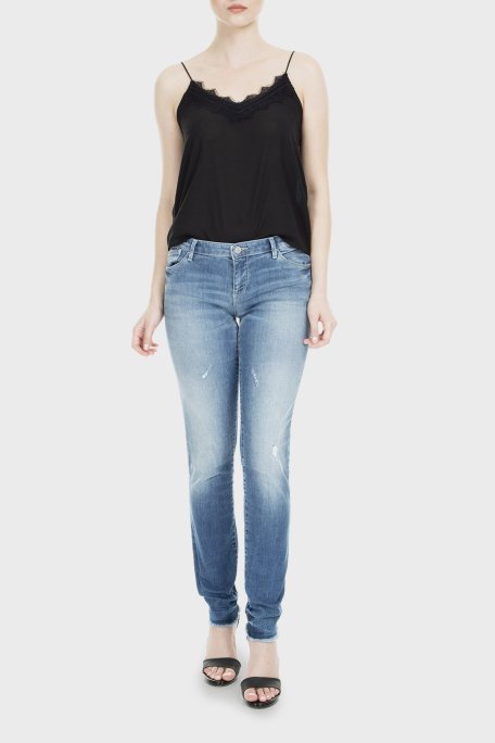 Emporio Armani J23 Jeans Bayan Kot Pantolon S 3G2J23 2D4NZ 0941 MAVİ - 1