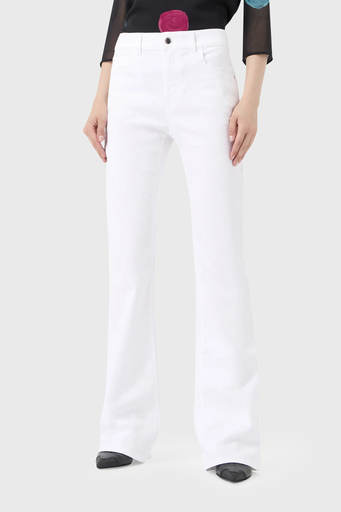 Emporio Armani J47 Pamuklu Regular Fit İspanyol Paça Jeans Bayan Kot Pantolon 8N2J47 2NV3Z 0100 BEYAZ - 1