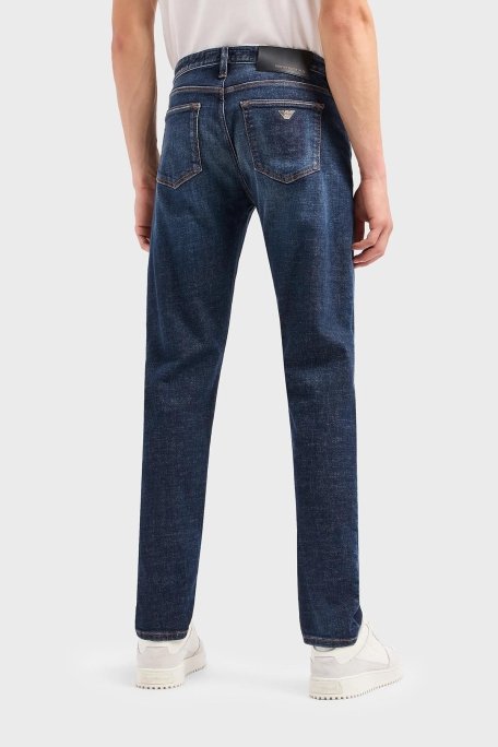 Emporio Armani J75 Düşük Bel Slim Fit Streç Jeans Erkek Kot Pantolon 6R1J75 1D24Z 0942 LACİVERT - 2