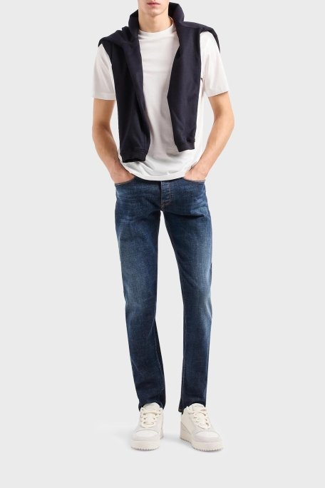 Emporio Armani J75 Düşük Bel Slim Fit Streç Jeans Erkek Kot Pantolon 6R1J75 1D24Z 0942 LACİVERT - 3