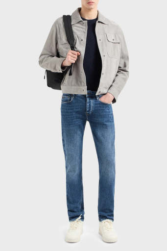 Emporio Armani J75 Slim Fit Düşük Bel Jeans Erkek Kot Pantolon 3D1J75 1D01Z 0942 LACİVERT - 1