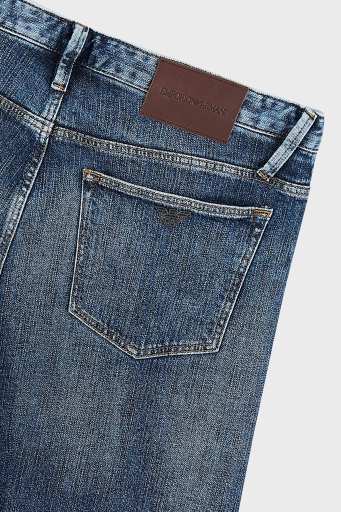 Emporio Armani J75 Slim Fit Düşük Bel Jeans Erkek Kot Pantolon 3D1J75 1D01Z 0942 LACİVERT - 6